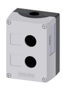 Caja de mando marca Siemens Serie SIRIUS ACT ; Material plástico Color gris Puntos de Comando 2 Diámetro 22mm    