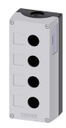 Caja de mando marca Siemens Serie SIRIUS ACT ; Material plástico Color gris Puntos de Comando 4 Diámetro 22mm    