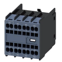 Bloque de contactos auxiliares, compatible con electrónica, por el frente, 2 NA + 2 NC, .3/.4, .1/.2, .1/.2, .3/.4, circuito: 1 NA (compatible con electrónica), 1 NC, 1 NC, 1 NA, borne de resorte, para contactores 3RT2