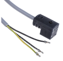 Conector con cable marca FESTO serie KMEB; Polos 3 Voltaje 24VDC Aplicacion en Electro válvula con Tornillo Central M2.5 Longitud Cable 5M