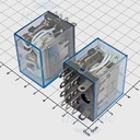 Relé de Control marca OMRON Serie LY4N; 10A, Bobina 24VDC Contactos CO 4