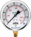 MANÓMETRO marca WINTERS Serie PFM; Rango 0-160 psi/kPa CARÁTULA 4" / 100mm conexión Rosca 1/4" NPT
