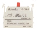 Bloque de Contactos p/pulsador marca AUTONICS Serie SA-CBM; Contactos 1NC        