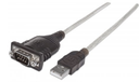 Cable Interfaz Serial RS232 - USB marca Manhattan Serie S/N; Conector A USB-Hembra Conector B DB9-Macho