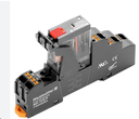 Relé de Control c/base marca Weidmüller Serie DRIKITP; 10A, Bobina 230VAC Contactos CO 1 Conexión Salida 250VAC/DC push in      