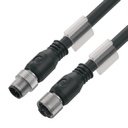 Cable de Sensor – Actuador marca Weidmüller Serie SAIL; Conector 4 Pines M12 – M / M12 – H Longitud 5M PUR