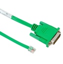 AutomationDirect communication cable, 15-pin male D-sub to 6-pin RJ12, shielded, 9.8ft/3m cable length. For use with C-more or C-more Micro panel and AutomationDirect PLCs with RJ12 ports.