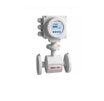 Caudalímetro compacto. Tamaño de la tubería: DN50 (2") Revestimiento: PTFE Electrodo: SS316 Instalación: Brida ANSI 150#. Fluido: agua. Precisión: 0,5 %. Salida: 4-20 mA y RS4.