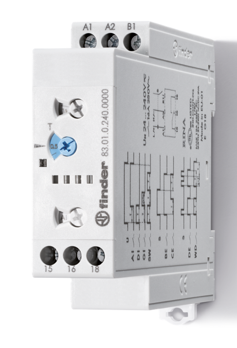 830102400000 Relé temporizador; 0,05s÷10días; SPDT; 250VAC/16A; Ualim: 24÷240VAC