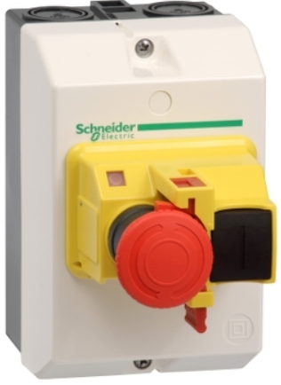 Caja de mando c/Pulsador de Emergencia marca Schneider Electric Serie TeSys; Protección Tipo IP55 