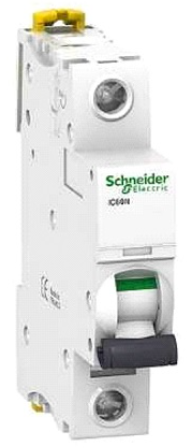 Breaker para Riel Din marca Schneider Electric Serie Acti9; Amperaje 1A Polos 1 Curva C