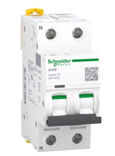 Breaker para Riel Din SCHNEIDER, 1P+N, 2A, C.