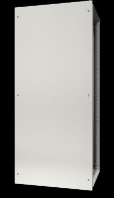 Sistema de armarios ensamblables VX, An.Al.Pr.: 1200x2000x500 mm, chapa de acero, con placa de montaje, dos puertas en el frontal