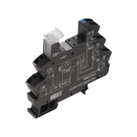 Base de Relé tipo Slim marca Weidmüller Serie TERMSERIES; Bobina 24VDC Contactos CO 2 Conexión Abrazadera a presión   