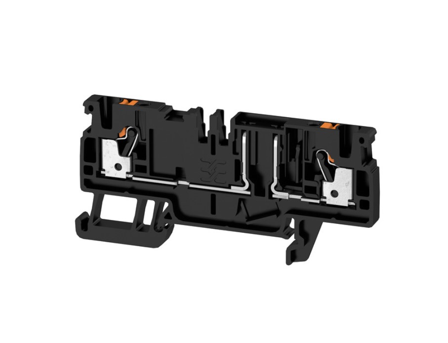 Bornera 2.5mm² Portafusible marca Weidmüller Serie AFS 2.5; Amperaje 10A calibre 28-12AWG Nivel 1 Conexión push in, color negro