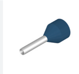 Terminal / Conector Tubular marca Weidmüller H2.5/21.5X ; calibre 14AWG Color Id. Azul Unidades x100   