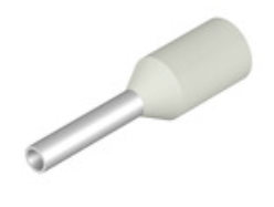 Terminal tubular, Estándar, 8 mm, 6 mm, blanco 20AWG H0,5/12D W 500 PIEZAS