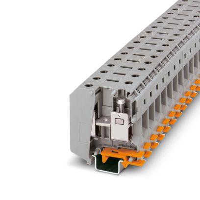 3009118 Bornera 50 mm2 marca PHOENIX CONTACT serie UKH 50, Amperaje 150A, Nivel 1, Conexión por tornillo