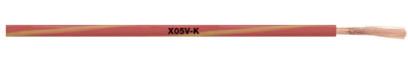 Cable marca LAPP, H05V-K, 18AWG /1mm², PVC, 300/500V, ignífugo, clase 5 ROJO