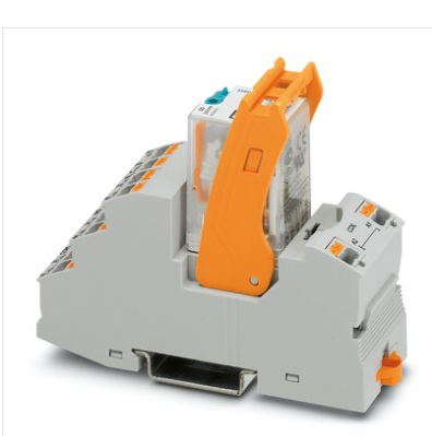 Relé de Control c/base marca PHOENIX CONTACT Serie RIF; Amperaje 6A Bobina 24VDC Contactos CO 4 Conexión Salida 250VAC/DC push in  