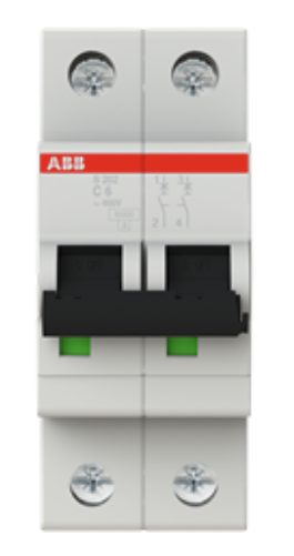 Interruptor automático - S200 - 2P - 6 A - C - (AC) 6 kA