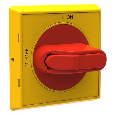 Mando giratorio ABB, para Serie OHYS 48mm, tirador Rojo, IP65 1SCA