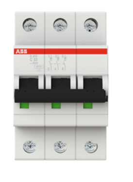Interruptor automático - S200 - 3P - 32 A - C - (AC) 6 kA