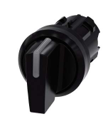Selector marca Siemens Serie SIRIUS ACT; Color Negro Iluminado momentáneo posiciones 3 Diámetro 22mm Contacto Aux 2NO 