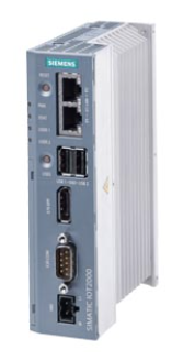 SIMATIC IOT2050, 2 puertos Ethernet Gigabit RJ45; puerto DisplayPort; 2 puertos USB 2.0, ranura para tarjeta SD, fuente de alimentación industrial de 24 V CC.