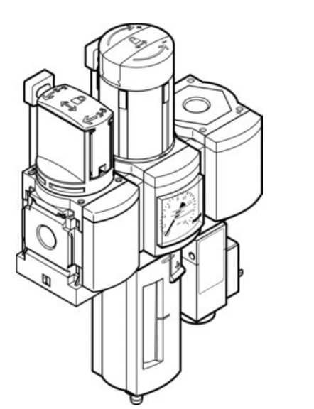 Unidad de combinación de preparación de aire  MSB6-1/2:C3J1F3-WP