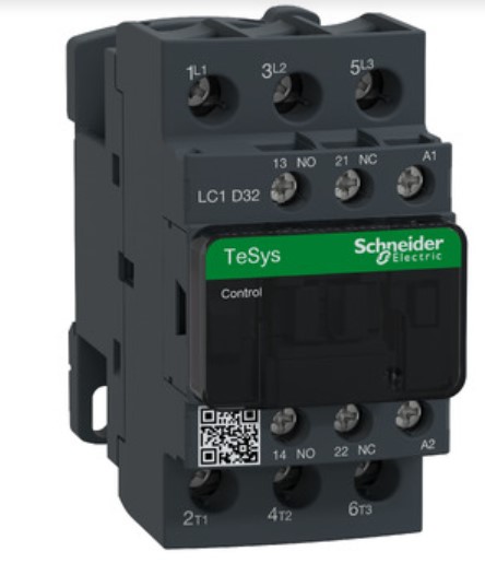 Contactor, TeSys Deca, 3P(3NO), CA-3/CA-3e, <=440 V, 32 A, bobina de 115 V CA 50/60 Hz, terminales de abrazadera de tornillo