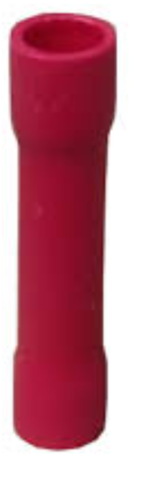 Conector Tubular / unión Aislado marca EBCHQ Serie BV; calibre 16-22AWG Color Id. Rojo Unidades x100      