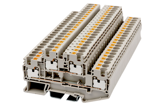 Bornera de Conexión de Carril DINDiseño Push-in 4mm² 300V, 30A , Grey(default)