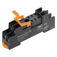 Base de Relé tipo Slim marca Weidmüller Serie D-SERIES DRI ; Bobina 24VDC Contactos CO 2 Conexión Tornillo Macizo   