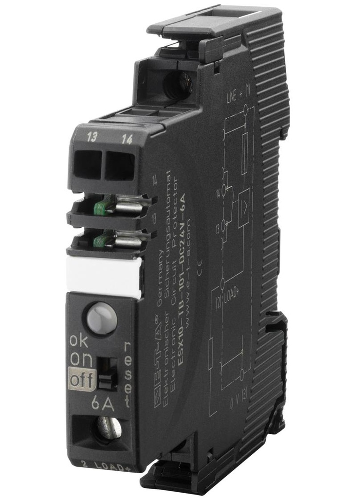Breaker para Riel Din marca Weidmüller Serie ESX10-T; Amperaje 1A Polos 1 24VDC
