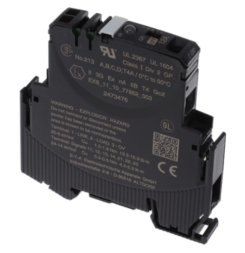 Breaker para Riel Din marca Weidmüller Serie ESX10-T; Amperaje 12A Polos 1 24VDC
