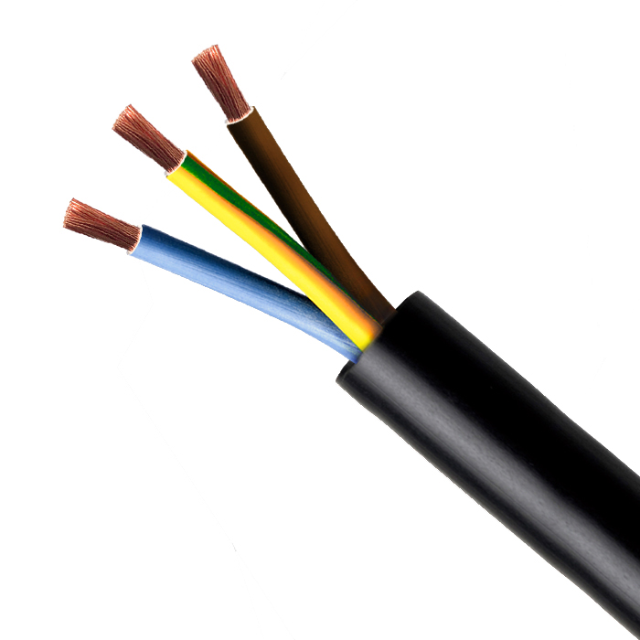 Cable de Control (RV-K 0.6/1kV) marca MIGUELEZ Serie 202; Multifilar 4x14AWG / 4G2.5 Color NEGRO Corte x Metro