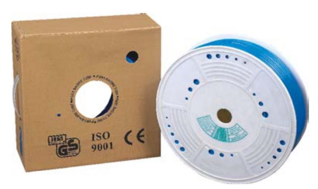 PA6x4 MANGUERA DE NYLON AZUL 6 x 4mm 100 METROS POR ROLLO Radio de curvatura: 40