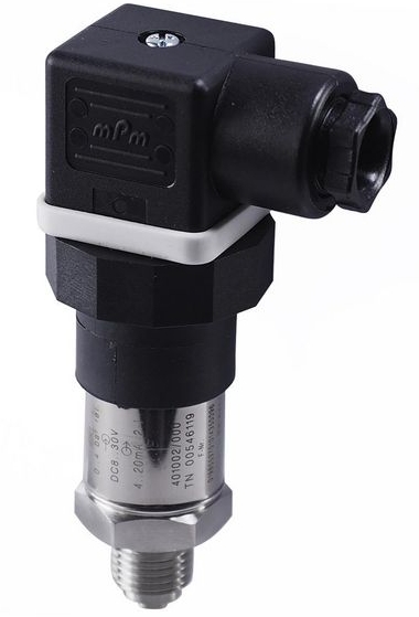 Sensor de presión, entrada de 0 a 40 bar, salida 4 a 20 mA 2 hilos, rango de o a 40, de 8 a 30 v.