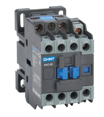 Contactor marca CHINT serie NXC; Amperaje 9A Polos 3 Potencia(kW) (5.5kW@660V) Bobina 230VAC Contactos Aux. 1NO +1NC