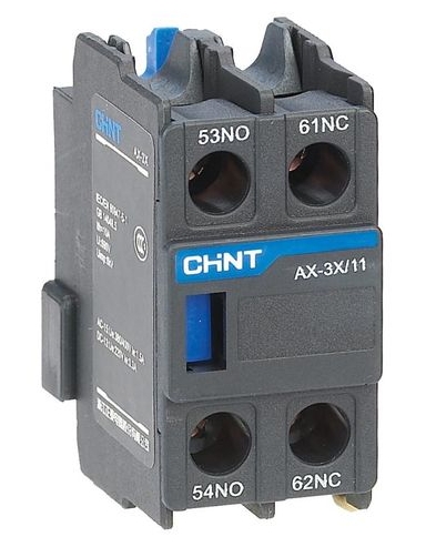 Contacto Auxiliar Frontal marca CHINT para Contactor + 1NO+1NC