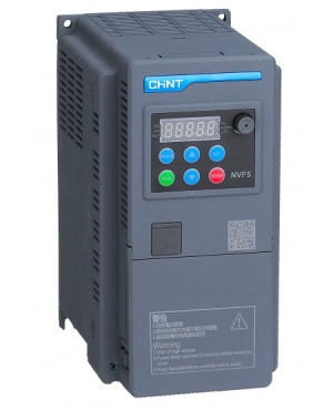 Variador de Frecuencia marca CHINT serie NVF5; Voltaje de Alimentación 440VAC, Potencia(kW) 2.2kW Potencia(HP) 3HP Trifasico Amperaje 5.8A, con R.F