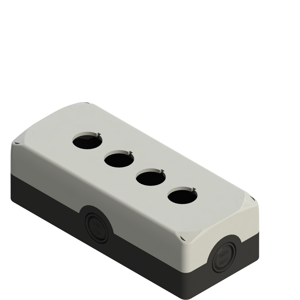 Caja de Mando marca PIZZATO Serie ES; Orificios 4 Diámetro 22mm Color Gris      