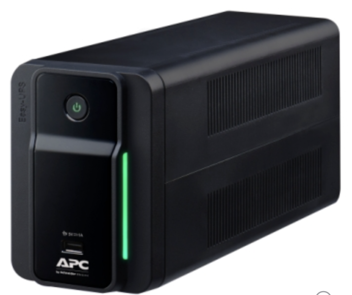 UPS marca APC Back-UPS 700VA, carga USB, entradas NEMA