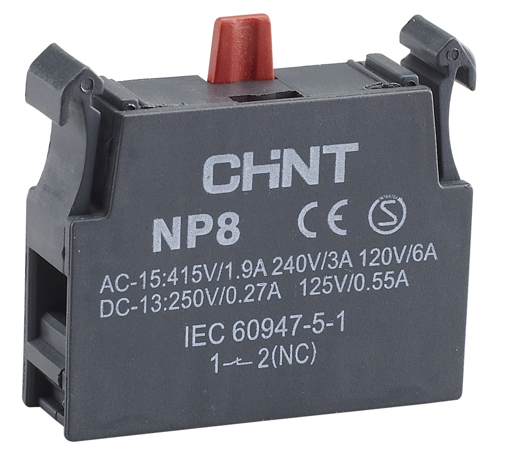 [NP8-BE102(669998)] Bloque de Contacto marca CHINT; 1NC para NP8