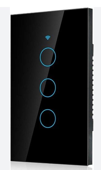 Interruptor Wifi Tactil de Pared Marca GENERICO Serie S/N; Canales 3, Blanco (copia)