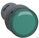 Luz piloto monolítica, Easy Harmony XA2, plástico, verde, 22mm, LED integral, terminales con abrazaderas de tornillo, 220...230V CA, antiinterferencia
