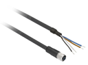Cable de Sensor marca Telemecanique Sensors Serie XZCP; Conector Tipo M8-F Longitud (M) 5M Pines 3, PUR