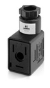 Accesorio Electro válvulas / Conector DIN para bobina U70 marca CAMOZZI Serie 122; Color Negro        