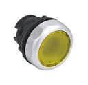 Cabeza pulsador luminoso rasante amarillo (SIN cuerpo, contactos ni bloque LED)